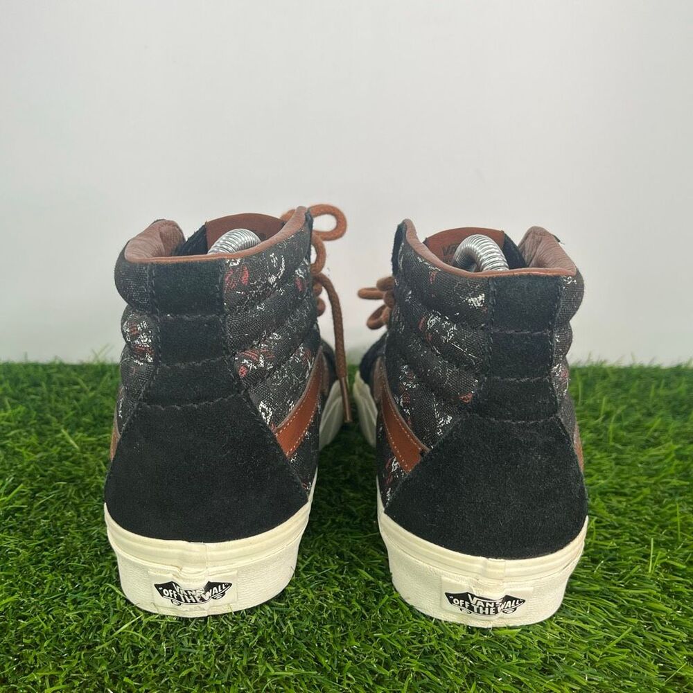VANS Sk8-Hi Multi Print Black Brown Women Skateboarding Shoes size 8 - Picture 4 of 8